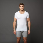 SilverPlus V-Neck Shirt // White (2XL)