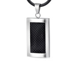 Italian-Style Black Pendant // Stainless Steel