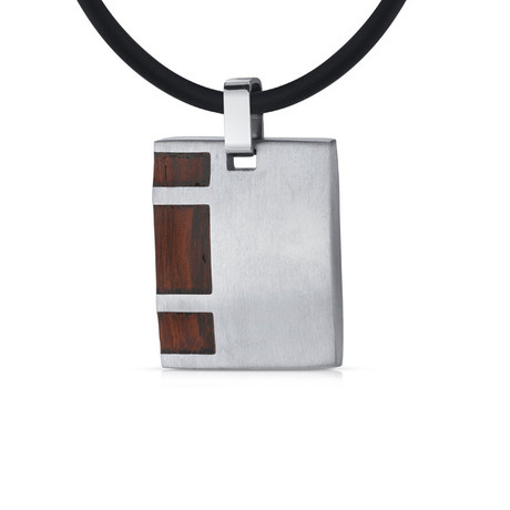 Rosewood Finish Pendant // Stainless Steel