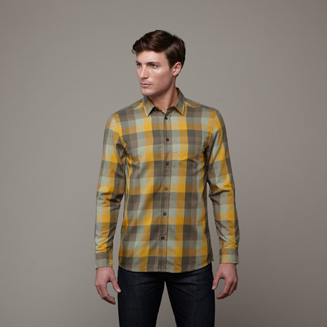 Darcy Long Sleeve Shirt // Olive Night (S)