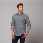 Button-Up Shirt // Blue Pattern (L)