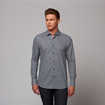 Button-Up Shirt // Blue Pattern (M)