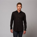 Button-Up Shirt // Black + Grey (L)