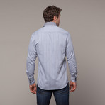 Button-Up Shirt // Silver Stripe (XL)