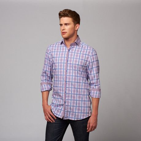 Button-Up Shirt // Lavender Plaid (S)