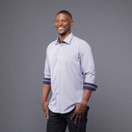 Purple Dress Shirt // Purple & White Stripe (2X)