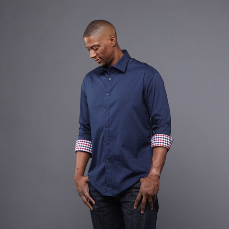 Navy Dress Shirt // Navy (1X)