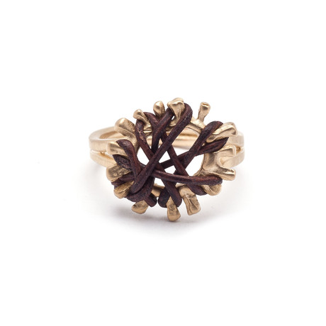 Vertebrae Ring // Gold (Small / 5.5")