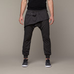 Taft Apron Front Harem Pant // Stretch Limo (S)