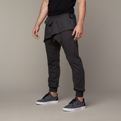 Taft Apron Front Harem Pant // Stretch Limo (XS)