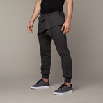 Taft Apron Front Harem Pant // Stretch Limo (S)