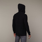 Hooded Henley Fleece Pull Over // Stretch Limo (L)