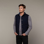 Quilted Wool Vest // Indigo (M)