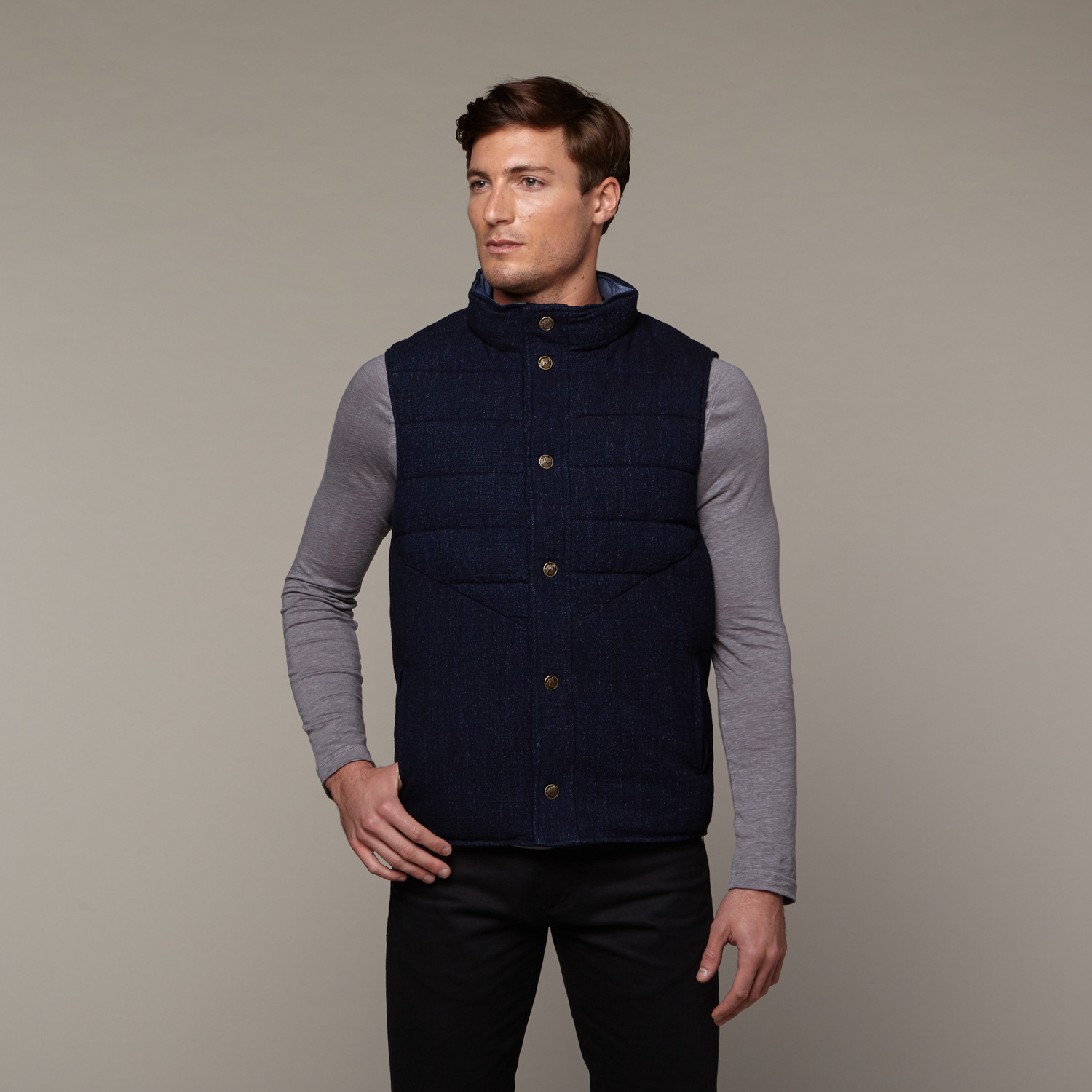 Quilted Wool Vest // Indigo (XS) - Matiere - Touch of Modern