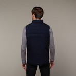 Quilted Wool Vest // Indigo (M)