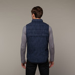 Quilted Wool Vest // Washed Indigo (S)