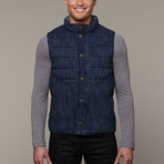 Quilted Wool Vest // Washed Indigo (S)