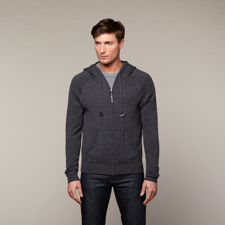 Americana Cashmere Hoodie // Charcoal (2XL)