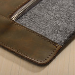 MacBook Sleeve // Leather Zip Pocket (11" MacBook Air)