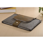 MacBook Sleeve // Leather Zip Pocket (11" MacBook Air)