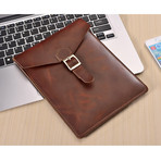 iPad Sleeve // Leather With Front Pocket (iPad Mini)