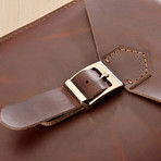 iPad Sleeve // Leather With Front Pocket (iPad Mini)