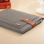 Single Front Pocket MacBook Sleeve // Vertical Zipper (15" Pro)