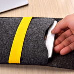 Grey & Yellow iPad Sleeve (iPad Mini)