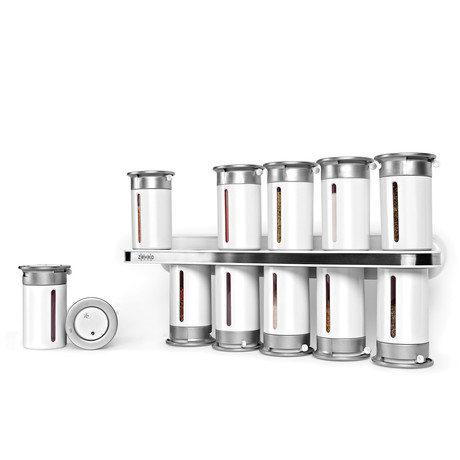 Zero Gravity™ // Magnetic 12-Can Spice Rack // White