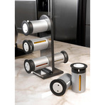 Zero Gravity™ // Magnetic 6-Can Spice Stand // Grey