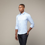 Check Trim Shirt // Sky Blue (M)