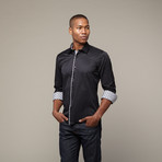 Check Trim Shirt // Black (S)