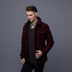 Four Pocket Canvas Coat // Red Check (M)