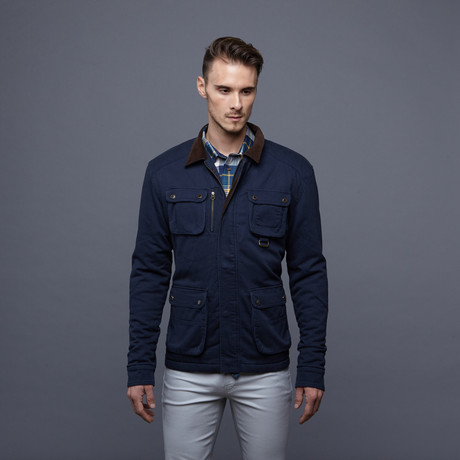 Four Pocket Canvas Coat // Navy (S)