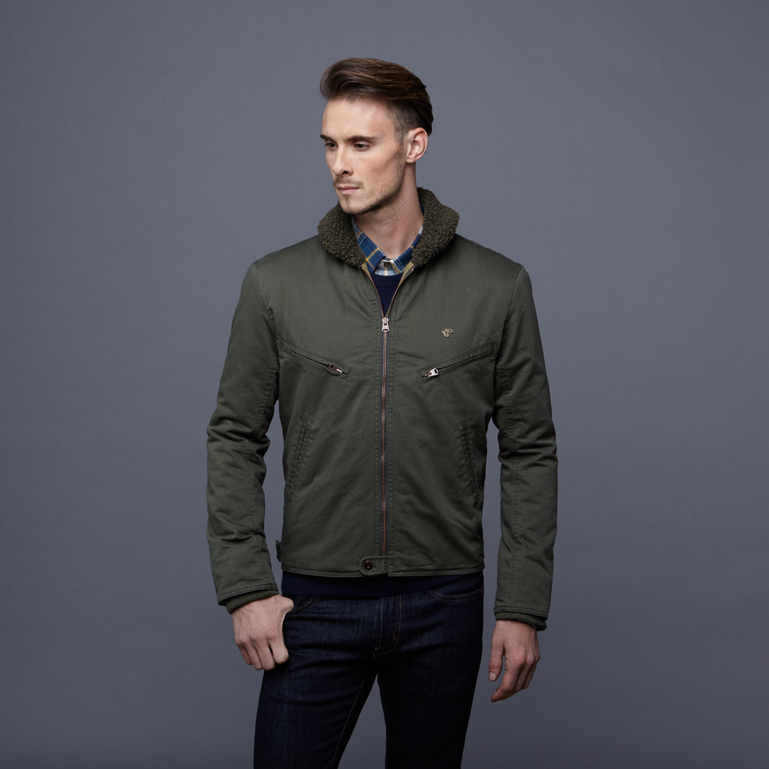 modern flight jacket