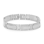 Stainless Steel Bracelet with Greek Design (Steel)