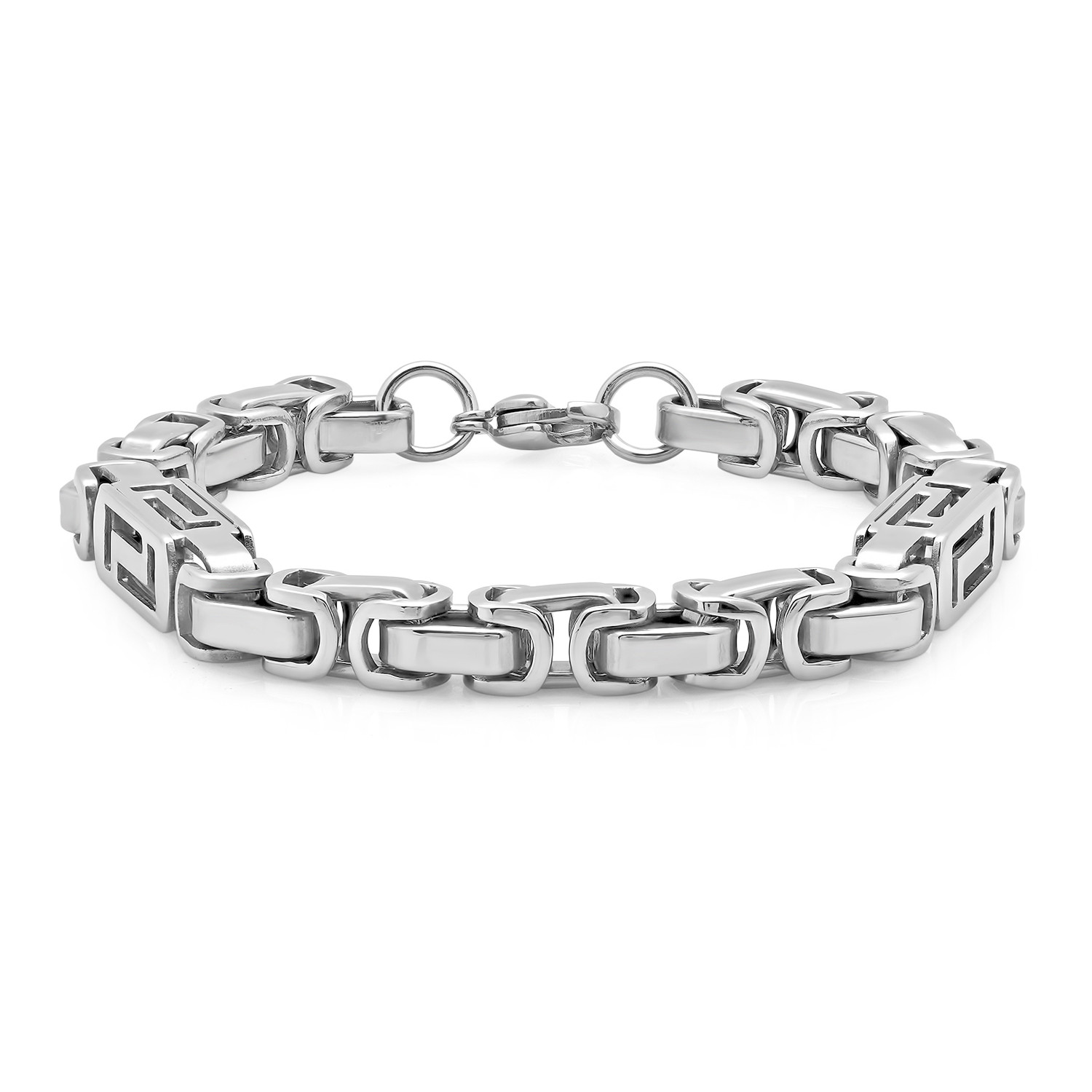 Mechanic Style Chain Bracelet with Rectangular Accents - HMY Jewelry ...