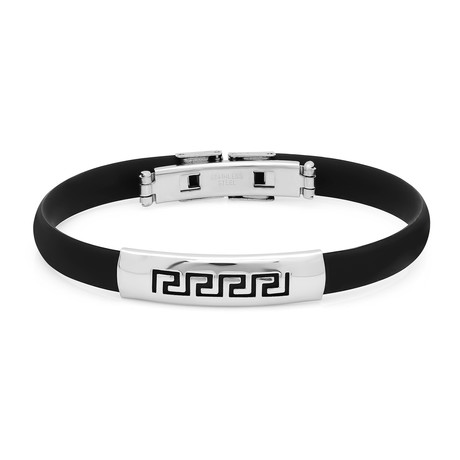 Rubber Bracelet with Greek Design