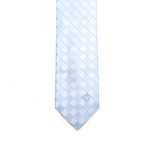 Check Print Neck Tie // Light Blue