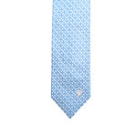 Print Neck Tie // Light Blue