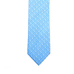 Versace Italian Silk Printed Neck Tie // Light Blue