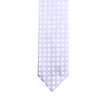 Versace // Italian Silk Check Printed Neck Tie // Light Purple