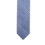 Versace // Italian Silk Print Neck Tie // Blue