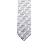 Printed Stripe Neck Tie // Grey