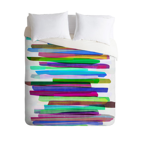 Colorful Stripes 3 // Duvet Cover (Twin)