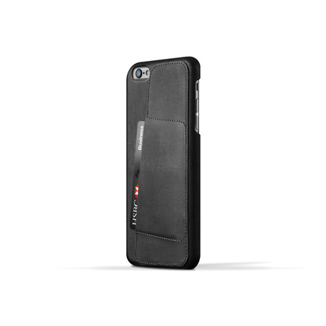 Mujjo // Black Leather Wallet Case 80 // iPhone 6 Plus