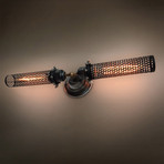 2-Armed Metal Mesh Wall Sconce