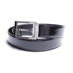 Versace Collection Leather Belt with Engraved Buckle (32)