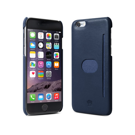 id America // Wall St. Genuine Leather Case // iPhone 6+ // Navy (Case Only)