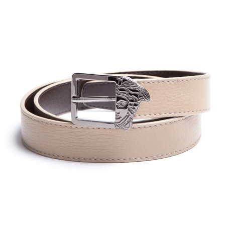 Versace Collection Cutout Leather Belt // Tan (32)